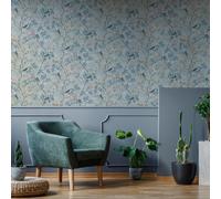 Superfresco Easy Birds of a Feathers Floral Denim Wallpaper