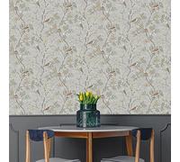 Superfresco Easy Birds of a Feathers Floral Fern Wallpaper | Floral Fern Design | Beige Colour | Paste The Wall Application