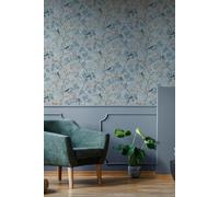Superfresco Easy Birds of a Feathers Floral Fern Wallpaper in Green Superfresco Easy Green
