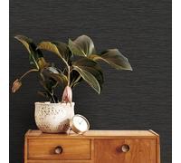 SUPERFRESCO EASY SERENITY PLAIN BLACK WALLPAPER, Black