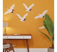 Art For The Home Cranes In Flight Ochre Print To Order Fixed Size Mural
