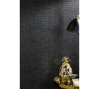 Superfresco Easy Crocodile Print Wallpaper In Black Black One Size
