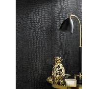 Superfresco Easy Crocodile Skin Wallpaper In Black Black
