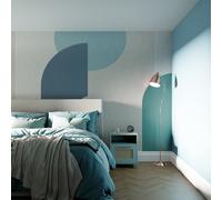 Superfresco Easy Curve & Arch Geo Teal Print To Order Fixed Size Mural | Wallpaper Roll