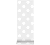 Superfresco Easy Dotty Spot Print Grey/White Luxurious Touch - Paste The Wall - Smooth Texture - Dotted Design - White/Grey Wallpaper - Feature or 4 Wall Design