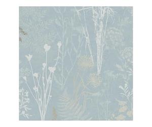 Superfresco Easy Duck Egg Metallic Organics Floral Wallpaper | Paste the Wall | Green Geometric | Eco-Friendly