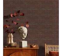 Superfresco Easy Emperor Grasscloth Terra Wallpaper | Paste The Wall | Orange Plain/Texture | Eco-Friendly