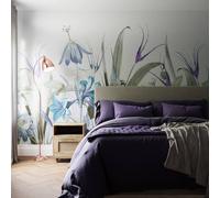 Superfresco Easy Flora Duck Egg Print To Order 3M X 2.8M Mural In Blue Blue