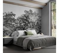 Superfresco Easy Forest Canopy Mono Print To Order 3M X 2.8M Mural In Black Black