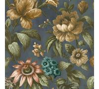 Superfresco Easy Gardenia Floral Wallpaper - Archival Blue - 10m