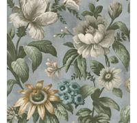 Superfresco Easy Gardenia Floral Wallpaper - Breeze Blue - 10m