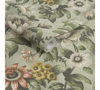 Superfresco Easy Gardenia Sage Wallpaper | Paste the Wall | Green Floral | Eco-Friendly