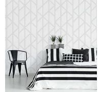 Superfresco Easy Geo Panel White Geometric Wallpaper White