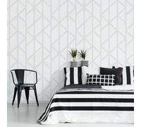 Superfresco Easy Geo Panel White Wallpaper