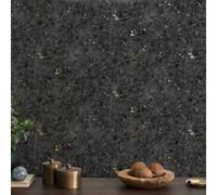 Superfresco Easy Gilded Plaster Black & Gold Textured Plain Wallpaper | Paste The Wall | Black Texture | Eco-Friendly
