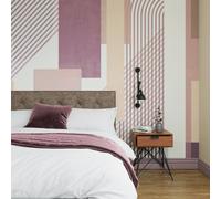 Superfresco Easy Graphic Mauve Pink Print To Order 3m x 2.8m Mural | Wallpaper Roll