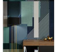 Superfresco Easy Graphic Navy Green Print To Order Fixed Size Mural | Wallpaper Roll