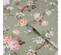 Superfresco Easy Green Heritage Bloom Contemporary Smooth Wallpaper