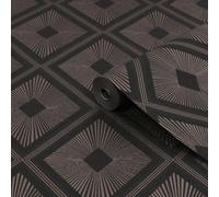 Superfresco Easy Grey Metallic Effect Fitz Geo Textured Wallpaper