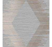 SUPERFRESCO EASY SERENITY GEO GREY/ROSE GOLD WALLPAPER, Grey