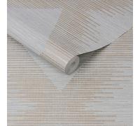 Superfresco Easy Serenity Geo Grey and Rose Gold Wallpaper
