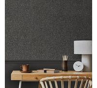 Superfresco Easy Hearthbound Texture Charcoal Wallpaper | Paste the Wall | Black Textured | Eco-Friendly