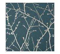 Superfresco Easy Innocence Branch Grey & Silver Metallic Wallpaper In Green Green