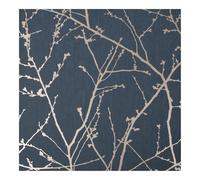 Superfresco Easy Innocence Branch Navy & Copper Metallic Wallpaper- Paste The Wall - Navy & Copper Metallic - Traditional Tree Design