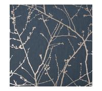 Superfresco Easy Innocence Wallpaper | Branch Design Navy & Copper Metallic