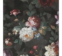 Superfresco Easy Isabelle Black Floral Wallpaper - Paste-the-Wall, Eco-Friendly, Washable & Strippable, Moody Hand-Painted Floral