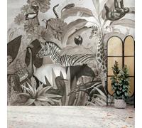 Superfresco Easy Jungle Animals Black & White Print To Order Fixed Size Mural