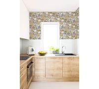 Superfresco Easy Jungle Animals Wallpaper In Yellow Yellow One Size
