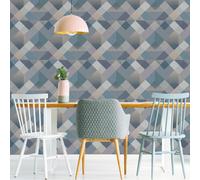 Superfresco Easy Kaleidoscope Geometric Denim Wallpaper