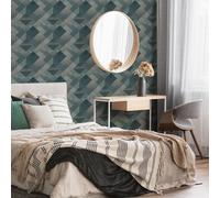 Superfresco Easy Kaleidoscope Geometric Emerald Wallpaper