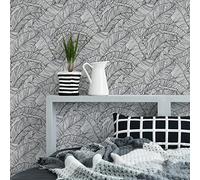 Superfresco Easy Kaya Mono Tropical Leaf Wallpaper | Tropical Leaf Design | Pink Colour | Paste The Wall Application