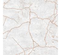 Superfresco Easy Kintsugi White Rose Gold Effect Tile Smooth Wallpaper
