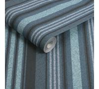 Superfresco Easy Loom Stripe Archival Blue Wallpaper