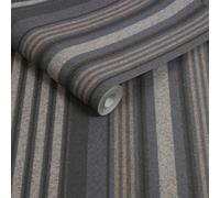 Superfresco Easy Loom Stripe Charcoal Wallpaper