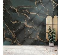 Superfresco Easy Marble Teal Gold Print To Order Fixed Size Mural | Wallpaper Roll