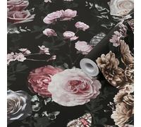 Superfresco Easy Midsummer Black & Pink Metallic Effect Floral Smooth Wallpaper Sample