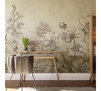 Superfresco Easy Muted Floral Duck Egg Print To Order Fixed Size Mural | Wallpaper Roll