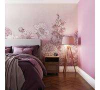 Superfresco Easy Muted Floral Lilac Print To Order 3M X 2.8M Mural In Purple Purple