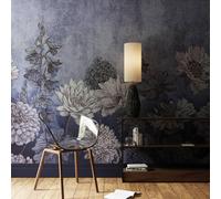 Superfresco Easy Muted Floral Navy Print To Order 3m x 2.8m Mural | Wallpaper Roll