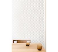 SUPERFRESCO EASY SFE MYRTLE GEO WHITE/SILVER WALLPAPER, White