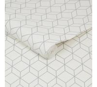 Superfresco Easy Myrtle Geometric White Wallpaper