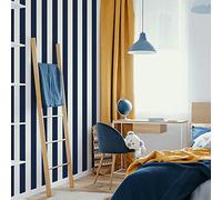 Superfresco Easy Navy Vintage Striped Wallpaper