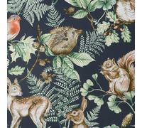 Superfresco Easy Navy Woodland Animals Smooth Wallpaper