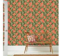 Superfresco Easy New Tropical Green/Pink Floral Wallpaper,52cm Width x 1000cm Length
