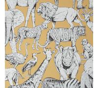 SUPERFRESCO EASY JUNGLE ANIMALS - JAUNE WALLPAPER, Yellow