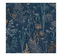Superfresco Easy Navy & Copper Metallic Organics Floral Wallpaper